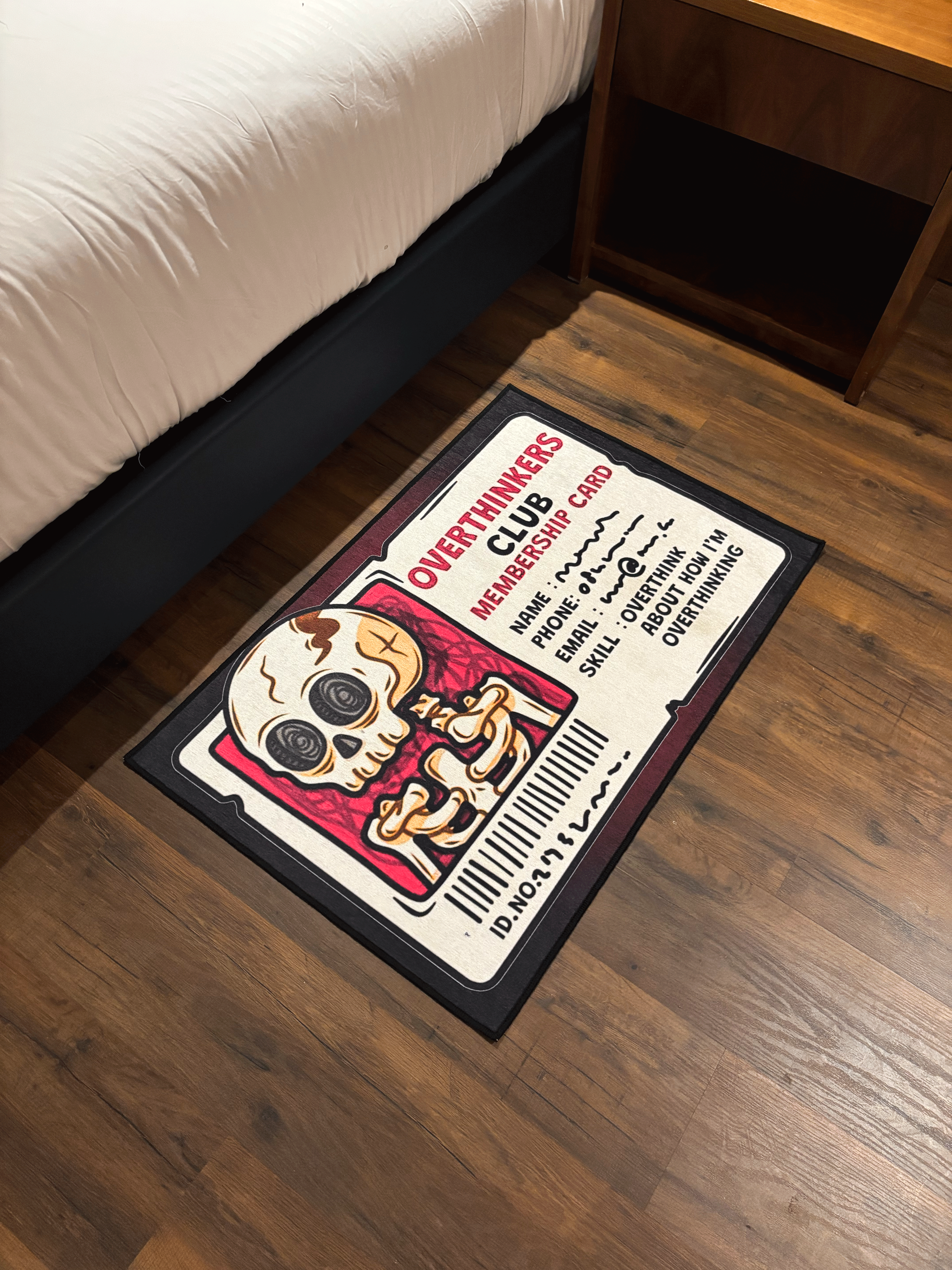 Overthinking Club Door Washable Rug