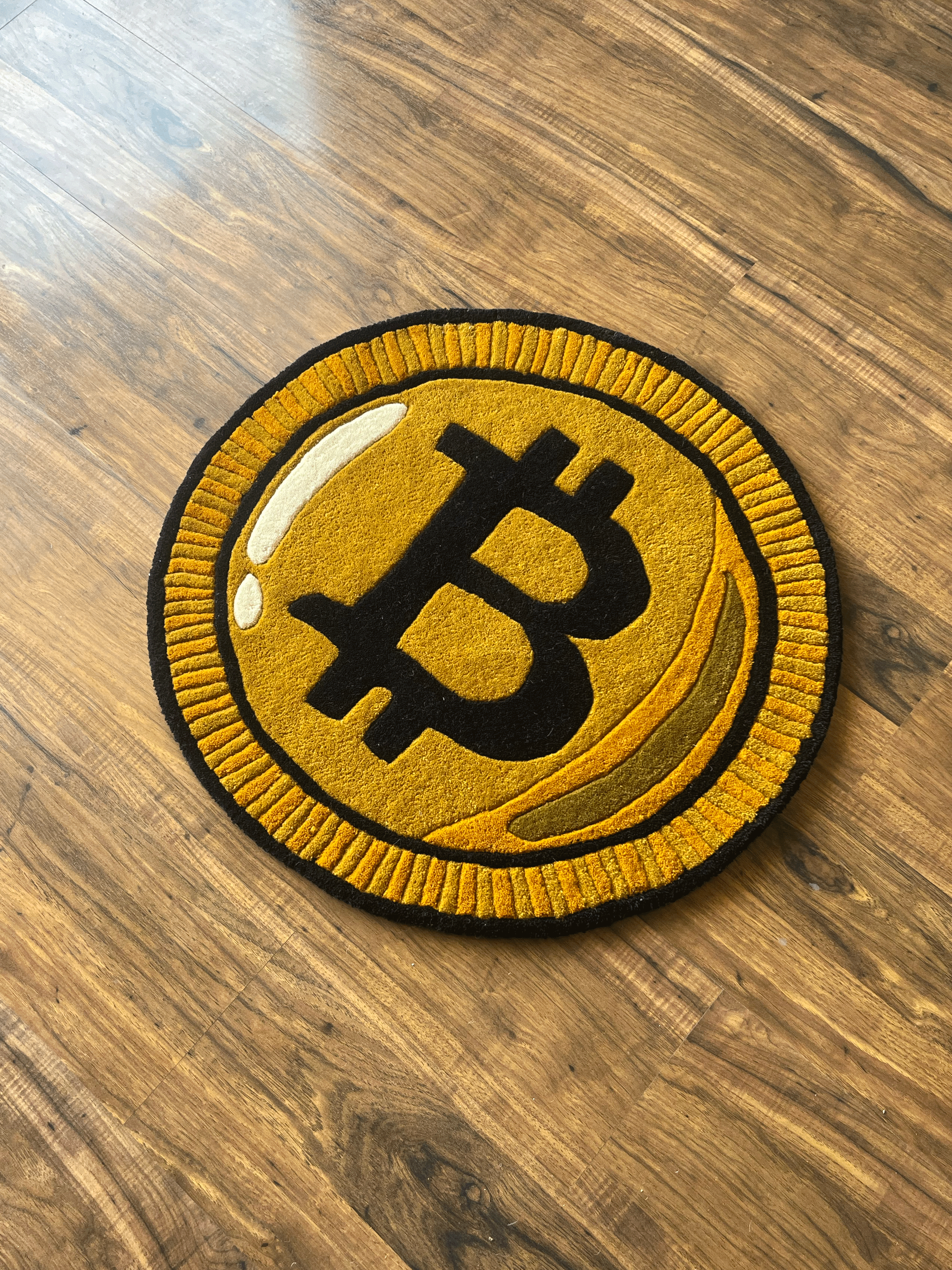 Bitcoin Tufted Rug by The Drip Co.