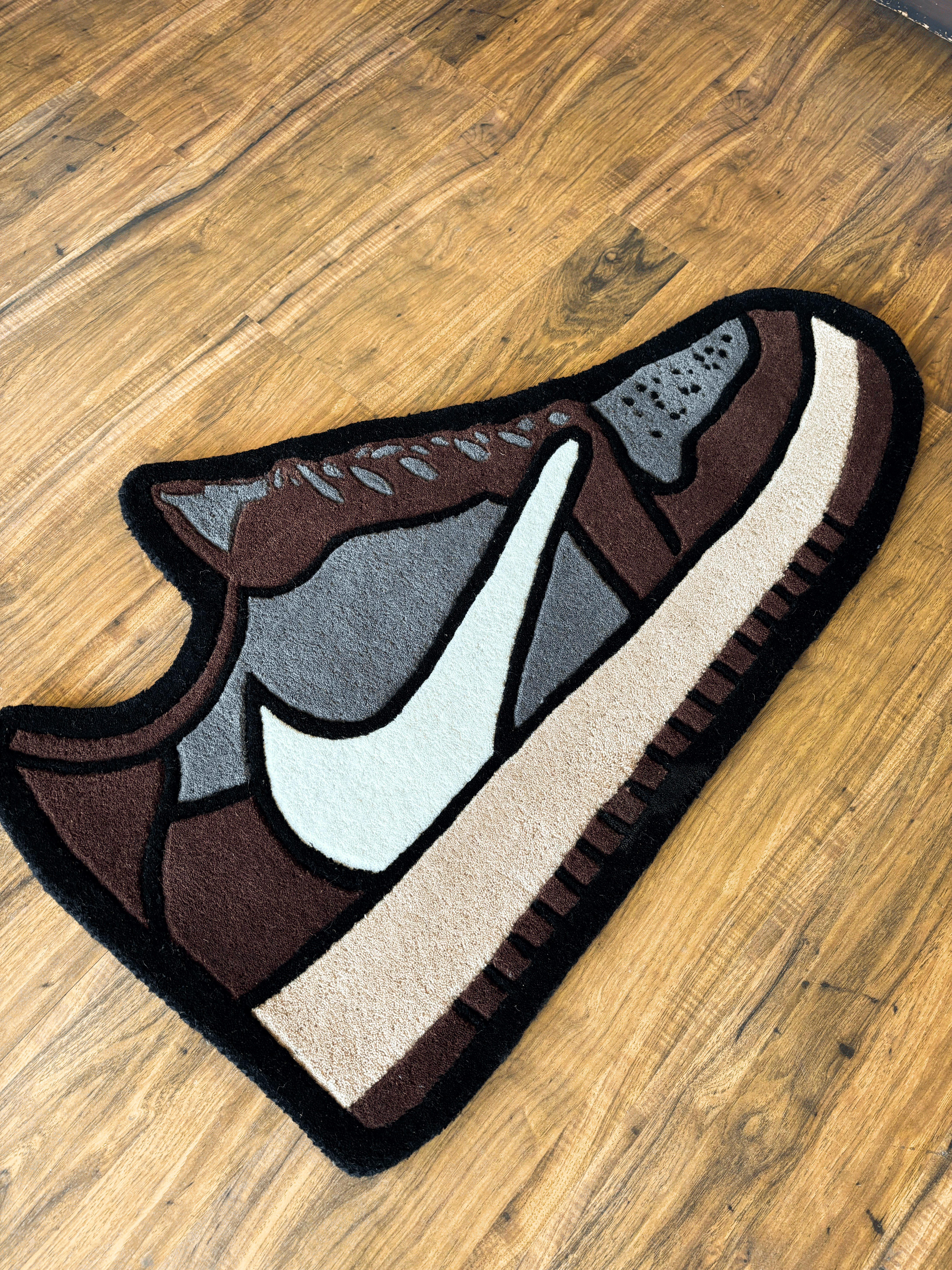 Brown Sneaker Hand Tufted Rug