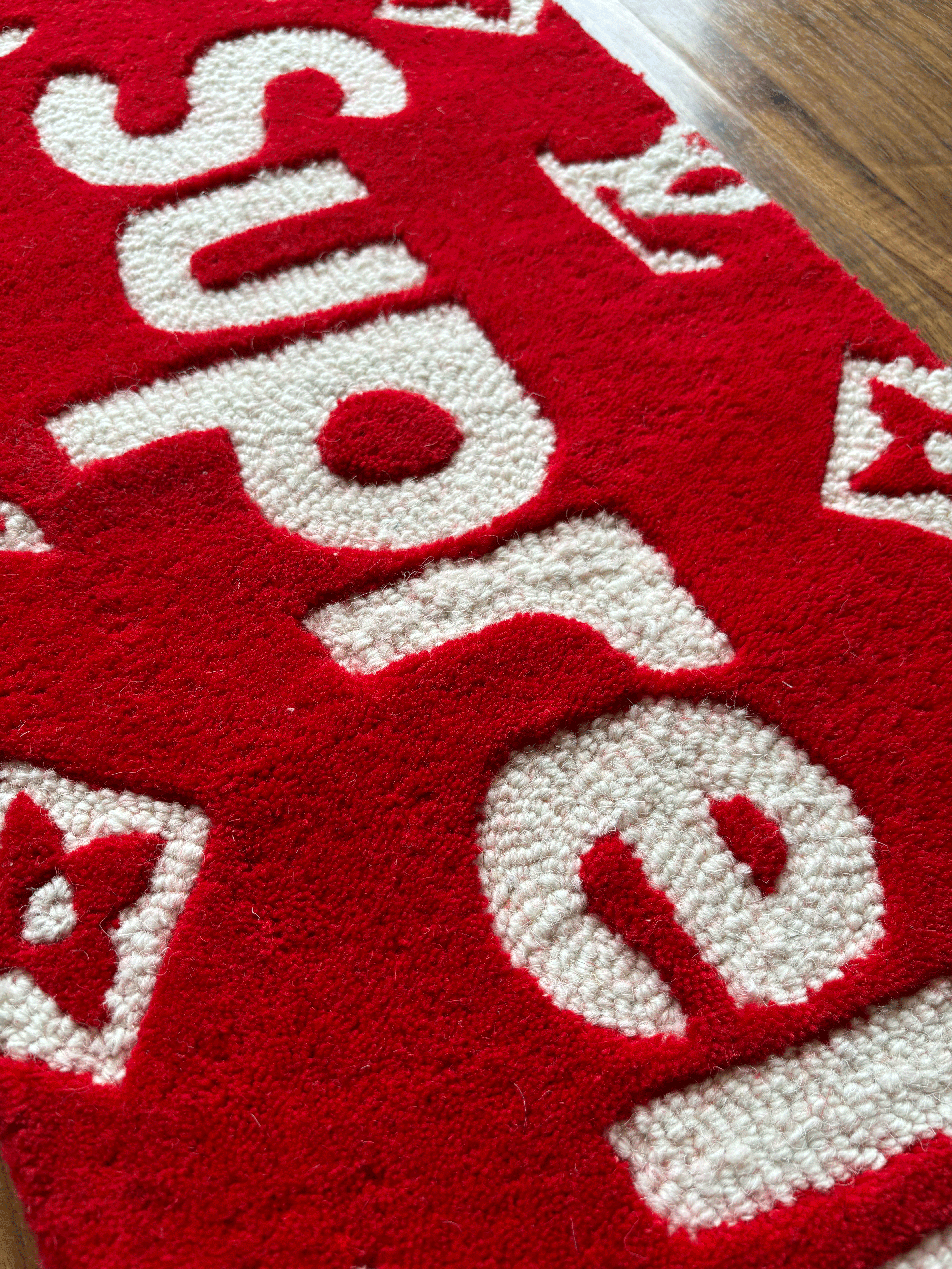 Supreme High Low Logo Rug