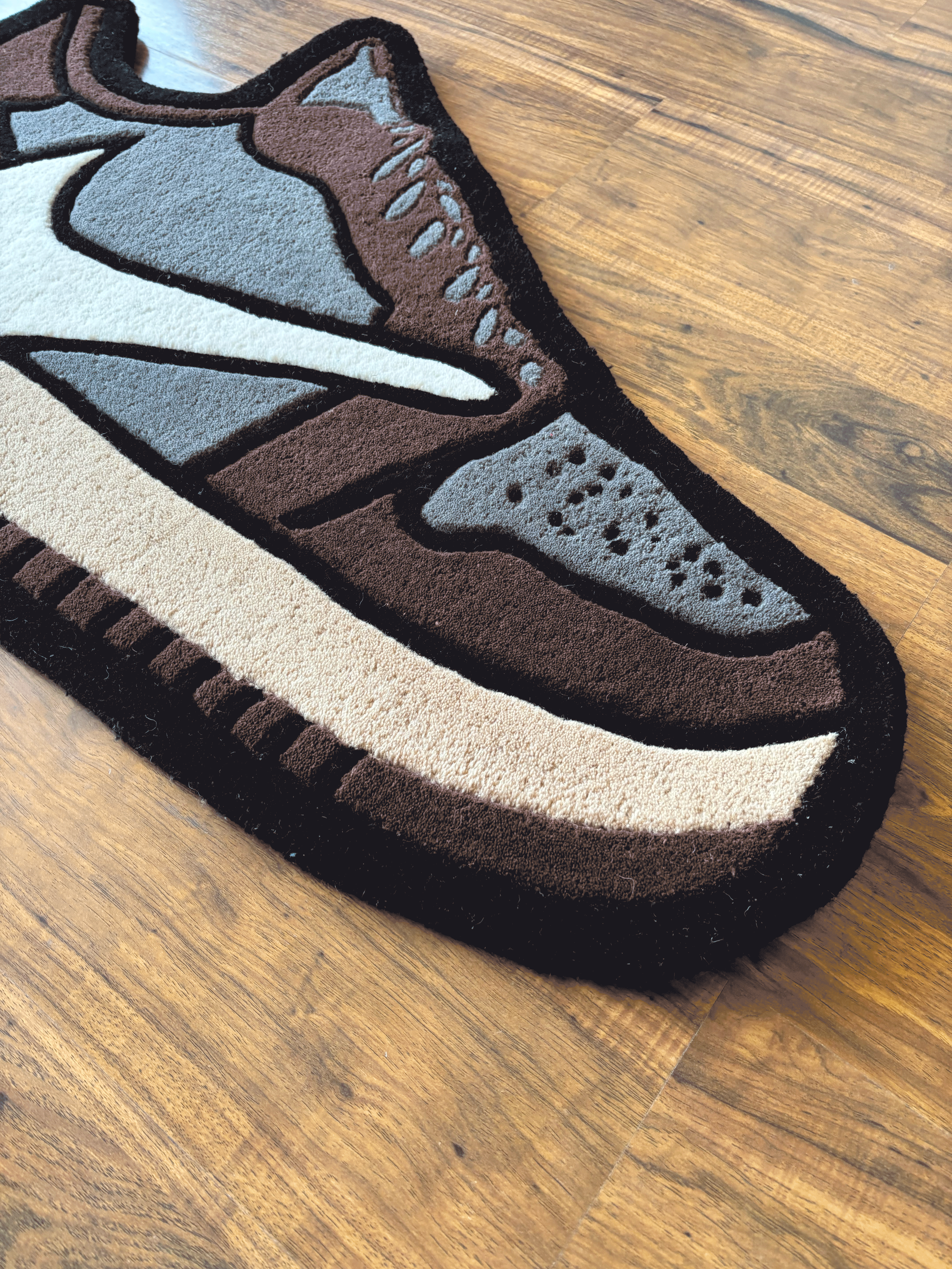 Brown Sneaker Hand Tufted Rug