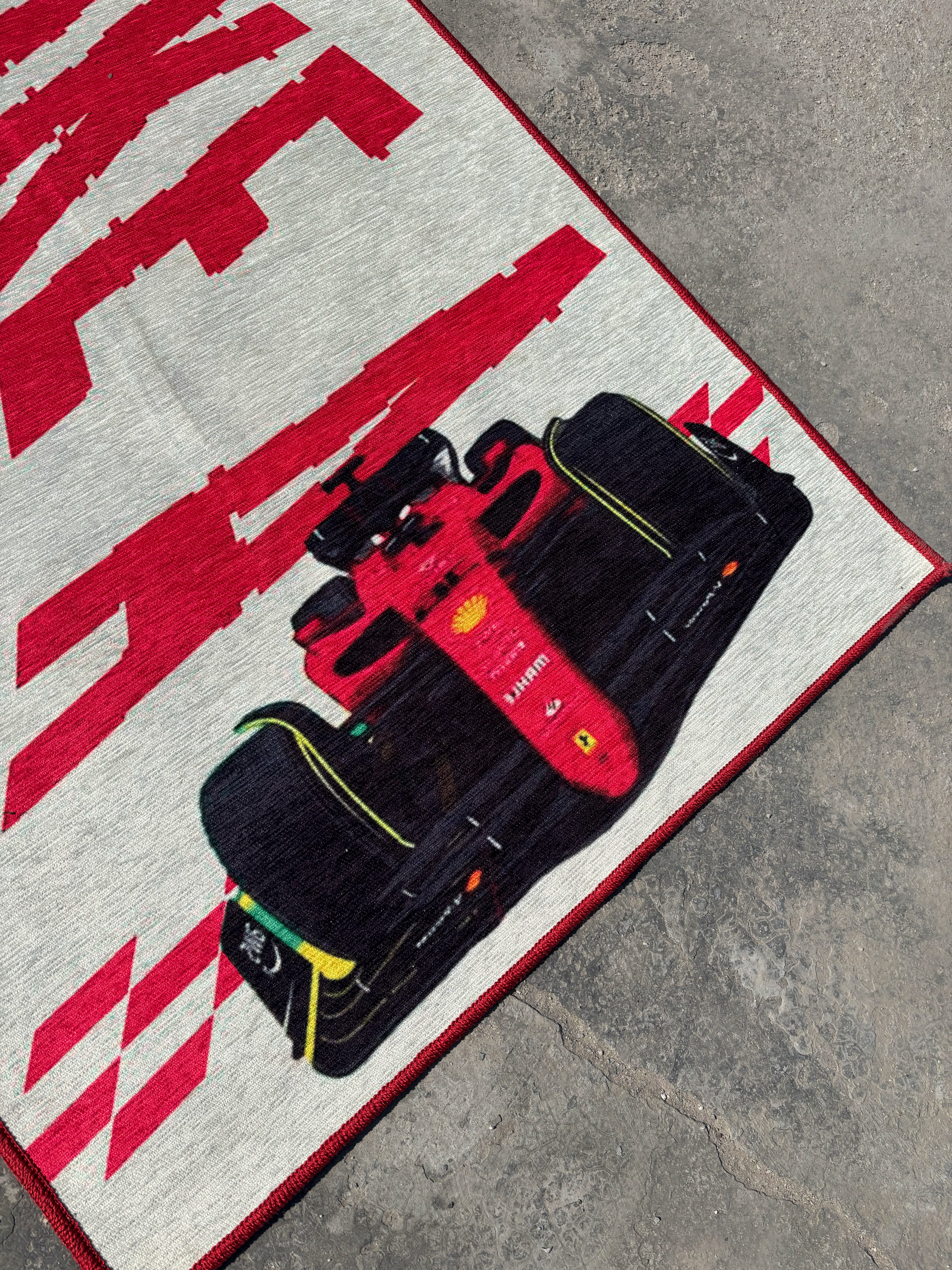 Fast as an F1 Printed washable Rug