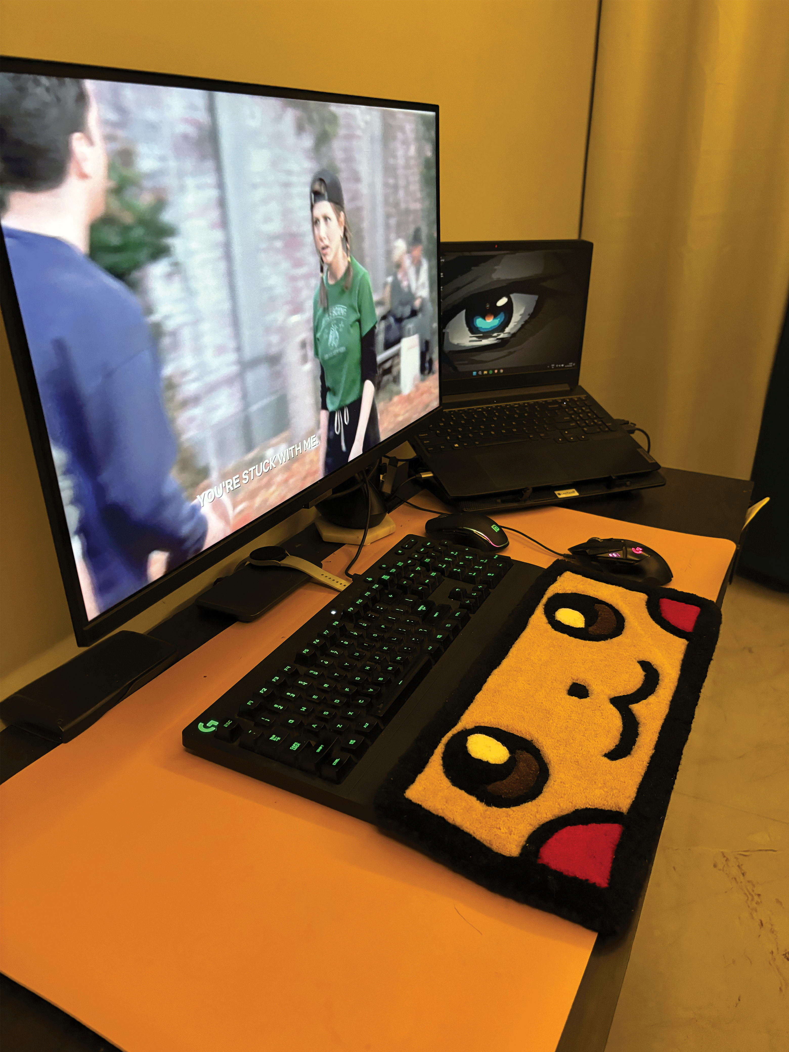 Pikachu Keyboard Rug