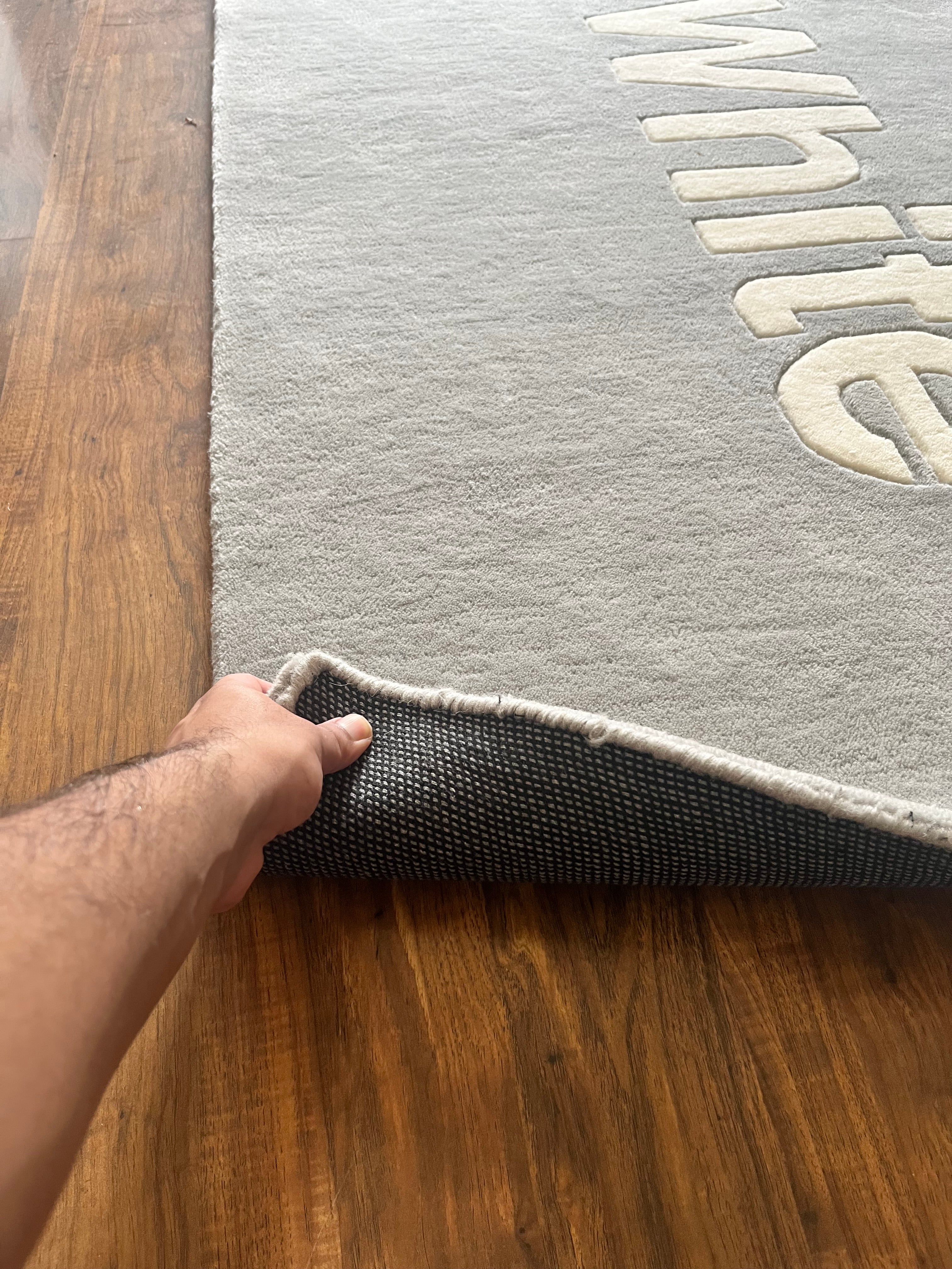 Off White Grey Rug