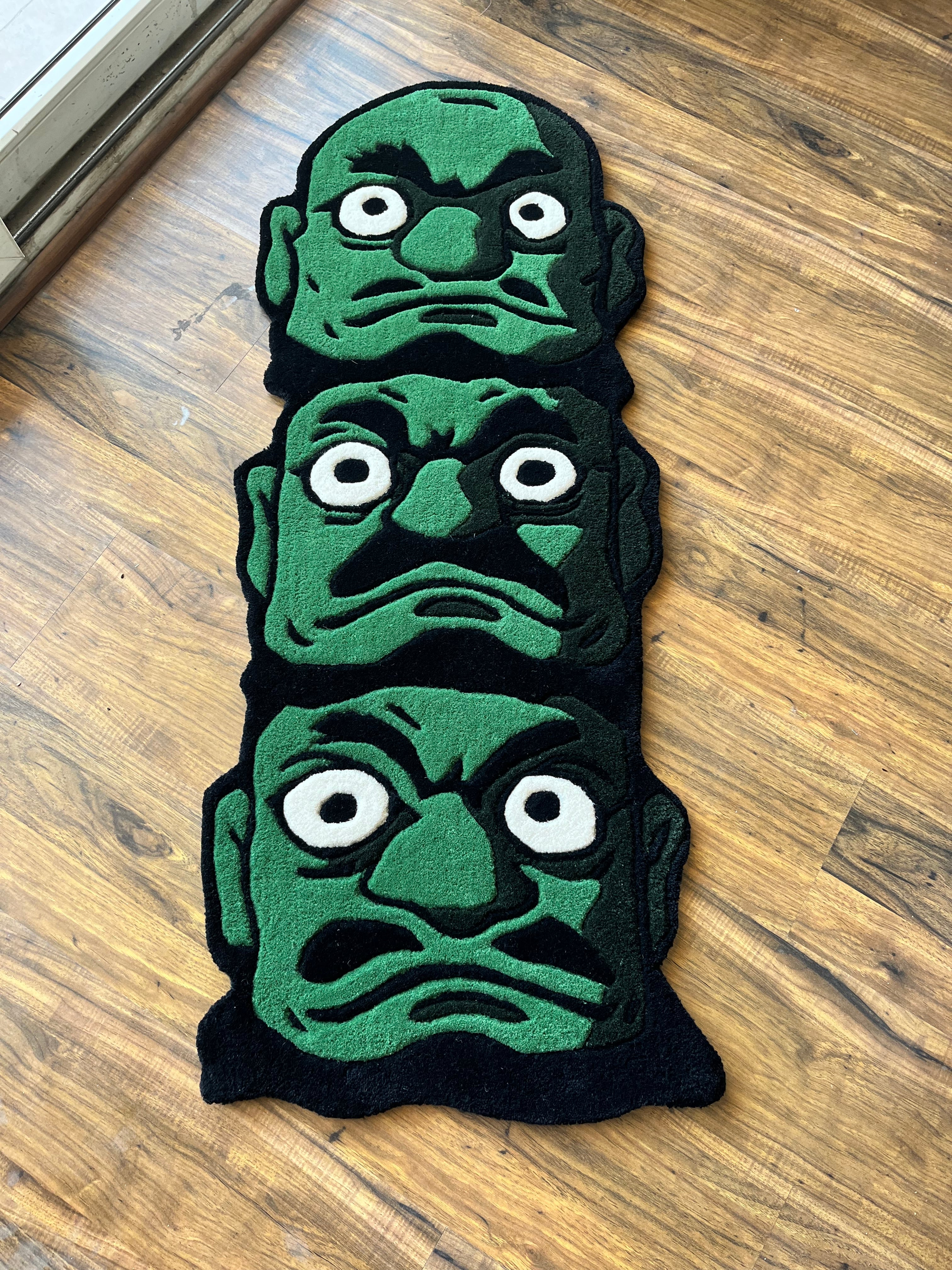 Green Face Rug