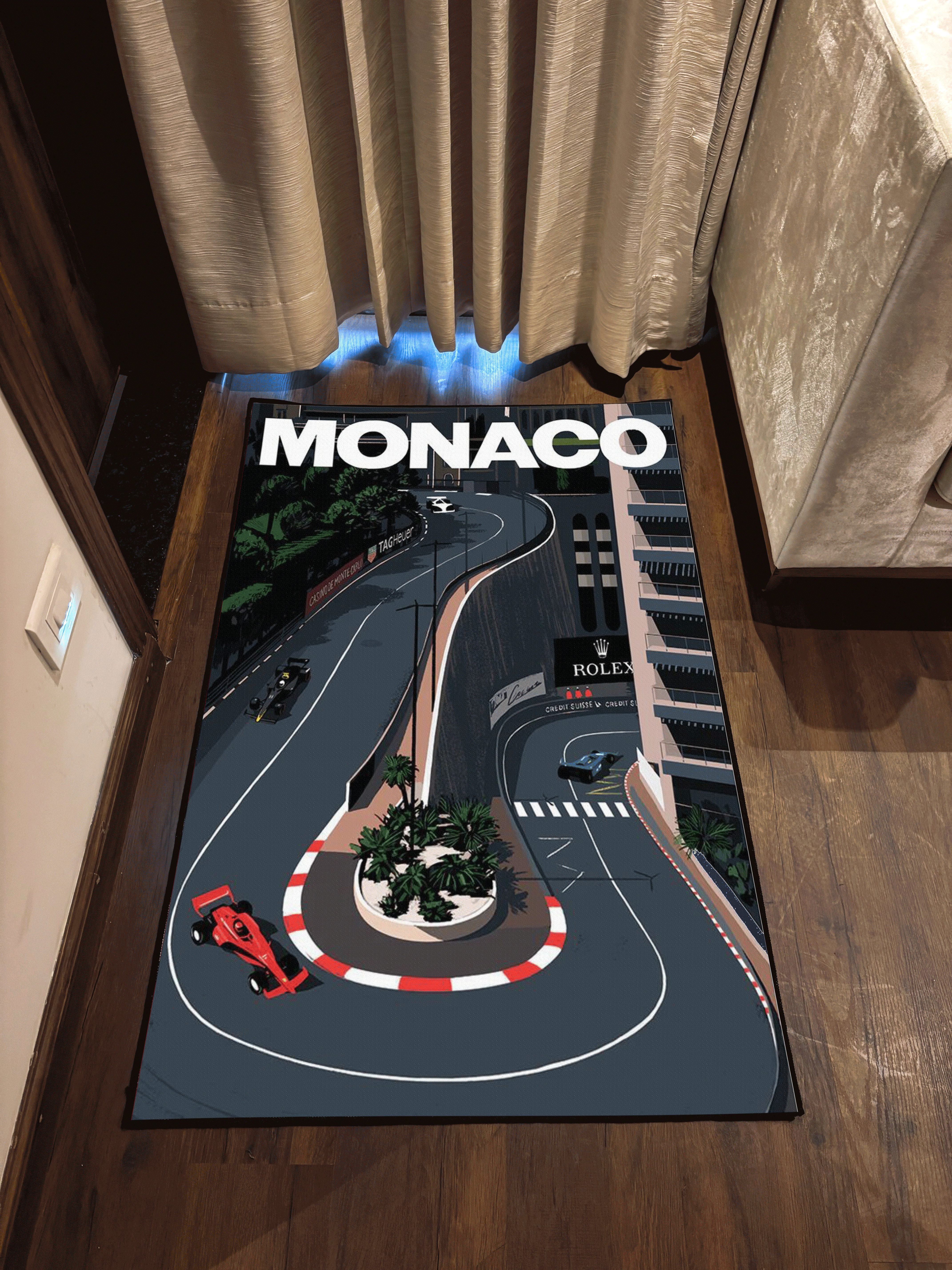 Monaco F1 Printed Washable Rug