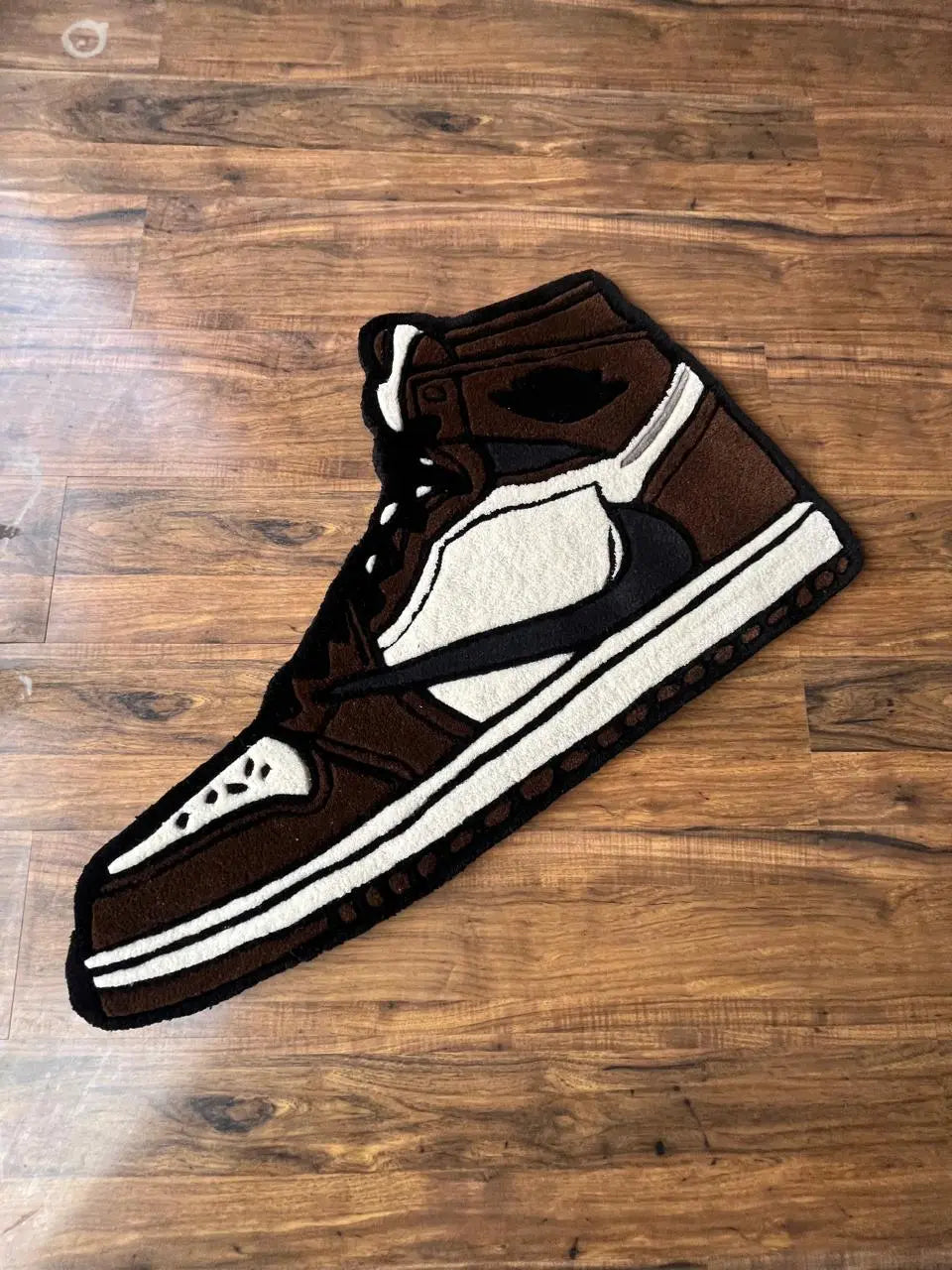 Jordan 1 Retro High OG 'Bred Toe' Hand Tufted Rug by The Drip Co.